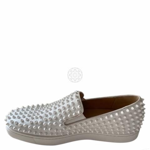 Louboutin roller best sale boat white